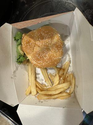 Grilled chicken sandwich and Seasoned Fries