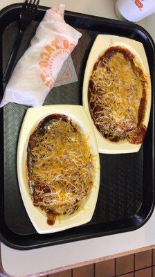 2 Double Beef Enchiladas & Sancho...still the Best!