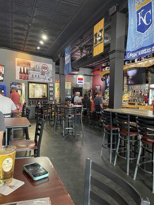 Brewers sitting area and bar