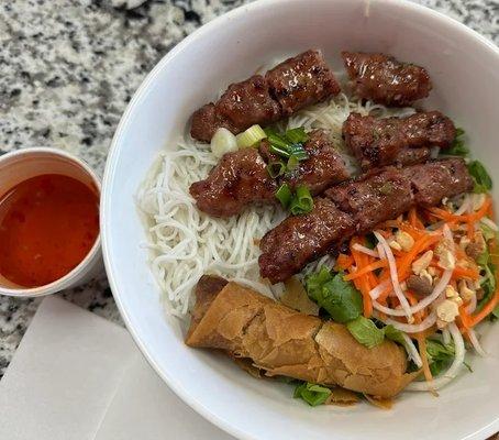 Vermicelli with Nem (Vietnamese Pork Sausage)