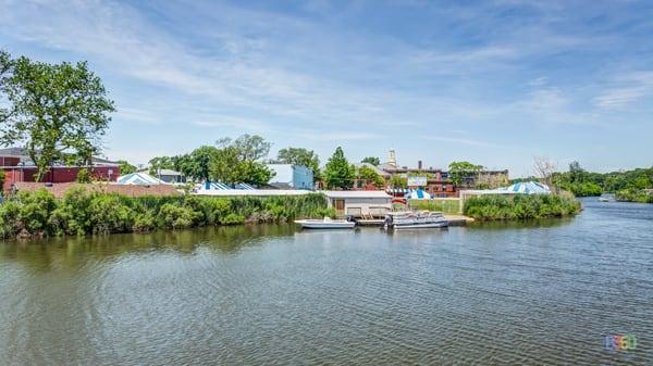 View looking at the campgrounds from Mill River