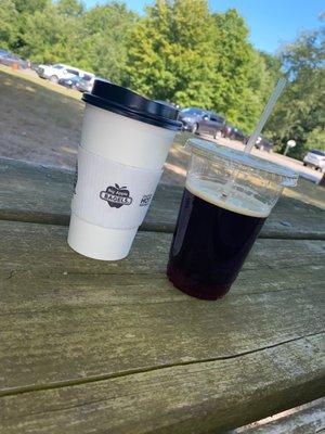 Featured: black coffee and NITRO cold brew. Yummmmm