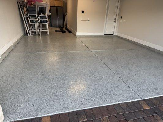 After resurfacing/sealing garage floor