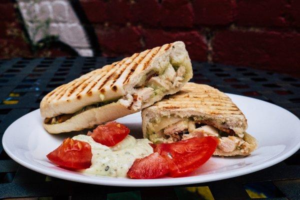 York Bluff Express: chicken & tomato basil panini