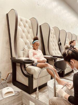 Awesome pedicure for my daughter!