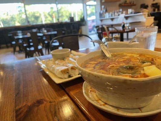 Hot and sour soup with tofu