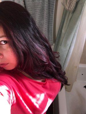 Burgundy hair