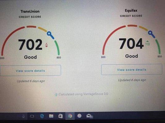 My new Credit score