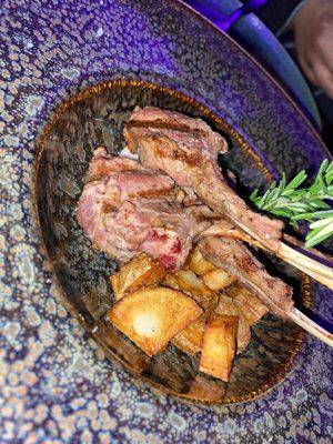 Lamb chops and roasted potatoes