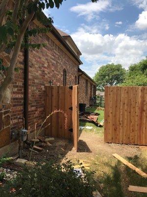 Gate board on board by Asian garden and irrigation by design contractor