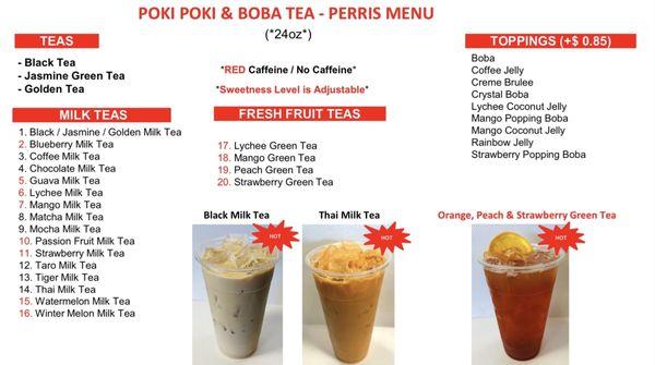 BOBA MENU!