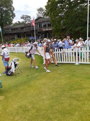 Lexi on her way to the 1st tee.