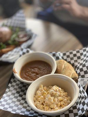 Zanzibar combo: 1/2 Vegan Banh Mi, Elote, Tomato Basil soup