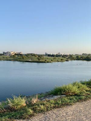 TCC - NW campus in the background. Kayakers in the lake