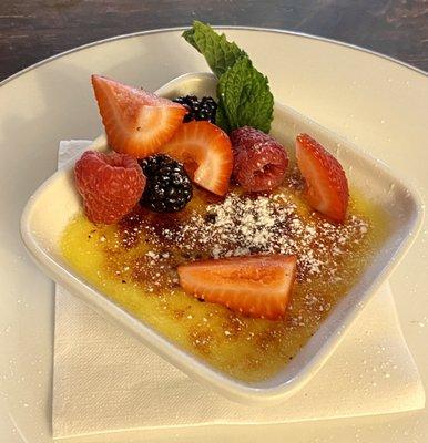 Crème brûlée is extra creamy.