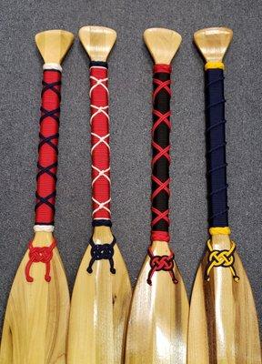 A sample of some of some of the paddles available.