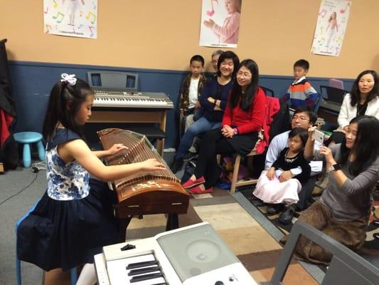 Student's Chinese Zither performance