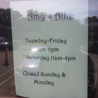 Hours of operation. I just left and it is  Thursday September 22nd at 2:40pm. They were closed.