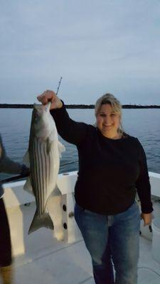 Always catch stripers when I go out!!  Excellent captain and knows how to teach us how to catch the stripers!!!