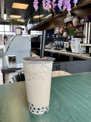 Almond Milk Tea with Boba