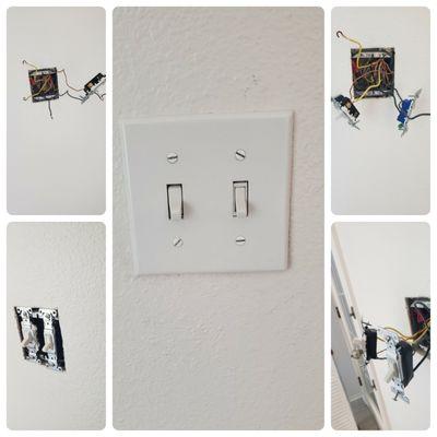 2way and 3way switch installed