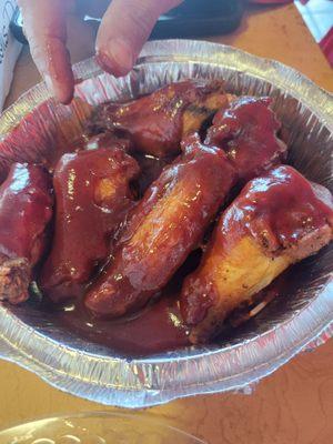 Bbq wings (well done)