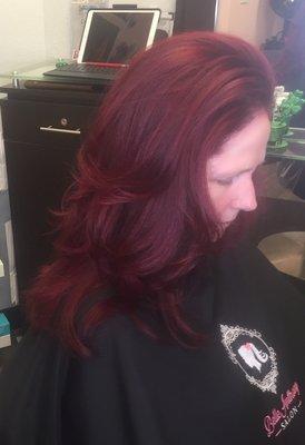 Amazing shine that comes from Goldwell color services