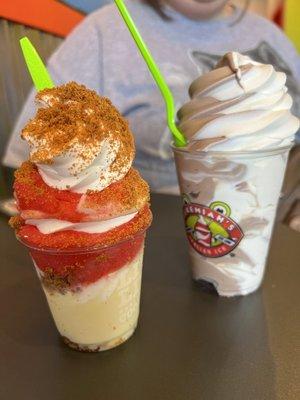 Strawberry Shortcake Gelati and Twisted Soft Serve.