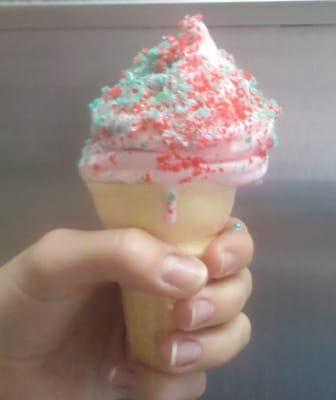 Strawberry Ice Cream with Pop Rocks Sprinkles (baby size)