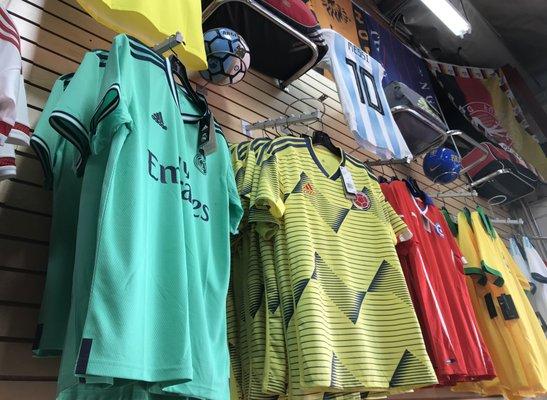 We carry an extensive variety of Jerseys, from club and international teams and personalized player jerseys as well!