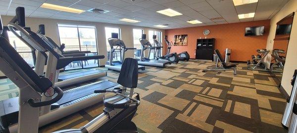 Spacious and nice gym but how many treadmills do you need?