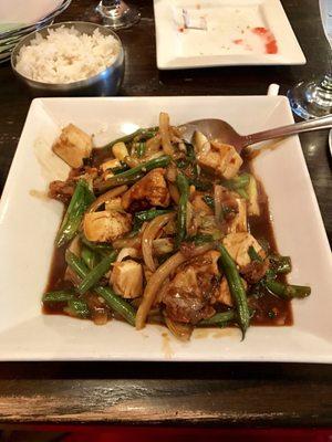 Pad eggplant with tofu