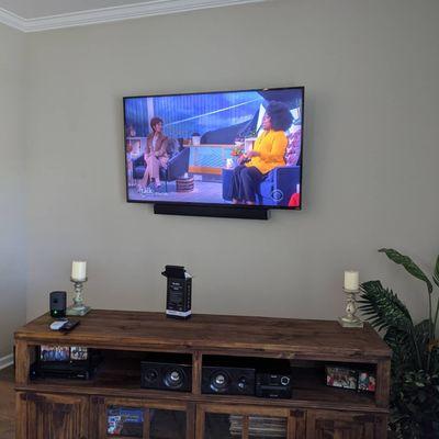 Living Room TV Mount with Sound Bar