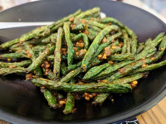 Chili-Garlic Green Beans. $11.80. Fiery red chili sauce, fresh garlic, Sichuan preserves.