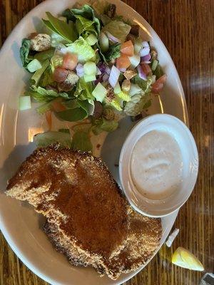 Chicken tenders and side salad