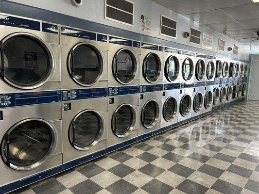 Lots of dryers means no waiting to get your clothes dried