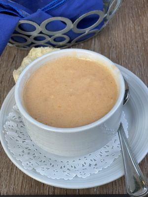 Lobster bisque soup is just perfect really delicious and hardy!