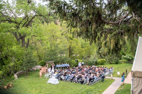 Ceremony site at Boulder Creek by Wedgewood Weddings