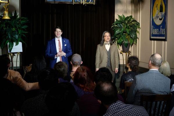 William Rader and Gregg Tobo introducing the Denver Magic Show