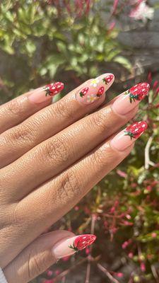 Strawberry nails