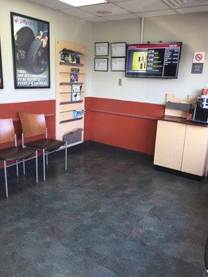 Waiting area for customers