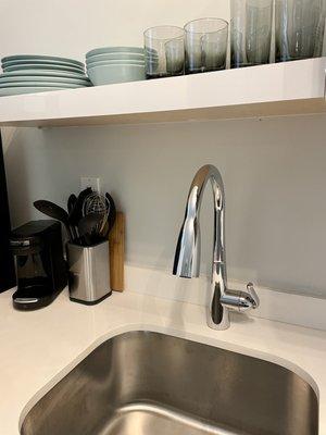 One of the kitchens in the new Airbnb units