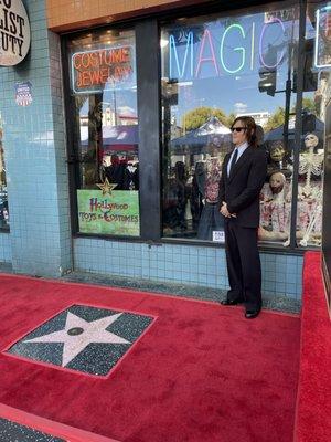 Norman Reedus receives his star  on the Walk of Fame in front of Hollywood Toys & Costumes