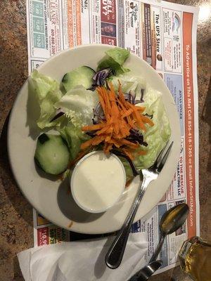 Love their house made buttermilk ranch dressing!  The lettuce is always ice cold and crisp!