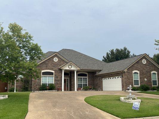 Our team installed this multi-peak roof on this beautiful residential home.