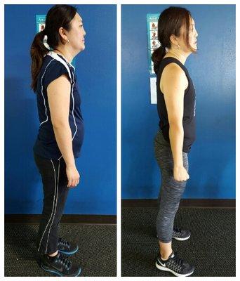 posture corrected and stronger while still losing a healthy 20lbs