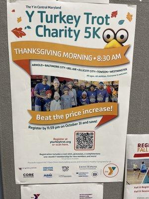 The Y of Central Maryland Annual Turkey Trot. Learn more https://runsignup.com/dunlapfs