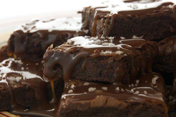 Spiced Brownies with Salted Caramel Sauce