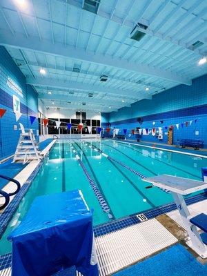 Indoor Aquatics Center featuring a heated 25 yd. 5-lane Pool.