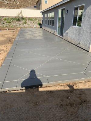 Regular concrete with diamond design